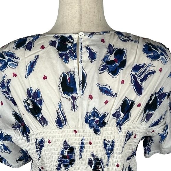 BAUM UND PFERDGARTEN MYNOWA FLORAL SMOCKED ORGANIC COTTON TOP WOMEN'S 40 US XS - Picture 7 of 16